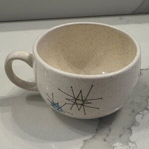 Vintage Fransican Cream Art Mug with Starburst Design